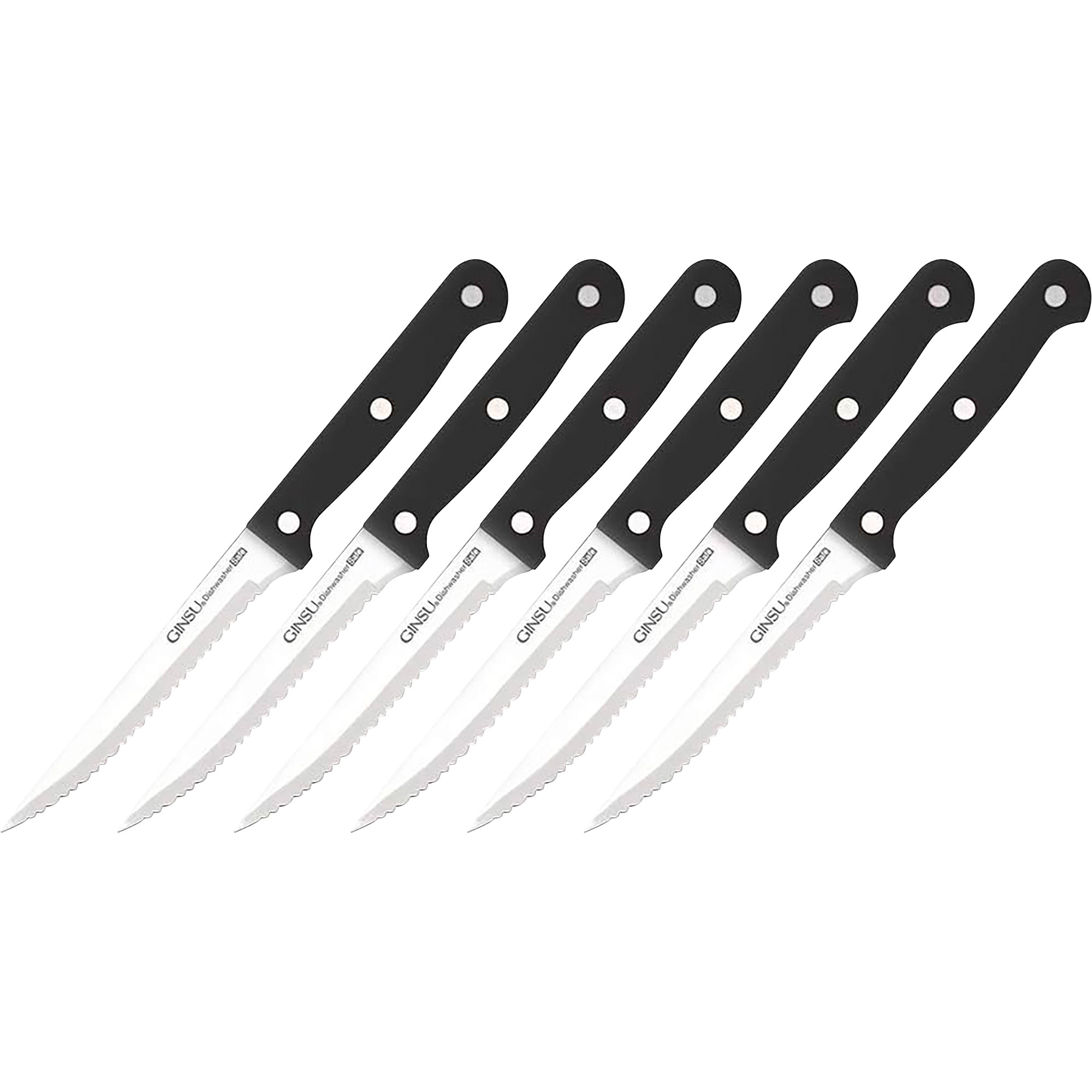 Ginsu Kiso 6-Piece Black Steak Knife Set